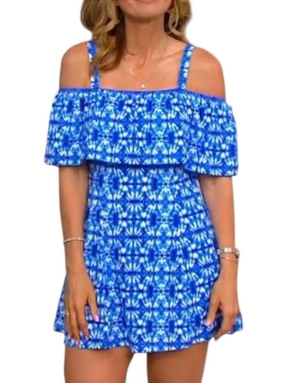 Fit 4 U Off the Shoulder Swim Dress